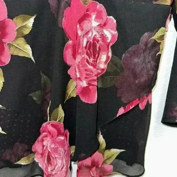 Women's American Angel II Blouse, 14/16, Black & Pink Y2K Style - Picture 5 of 10